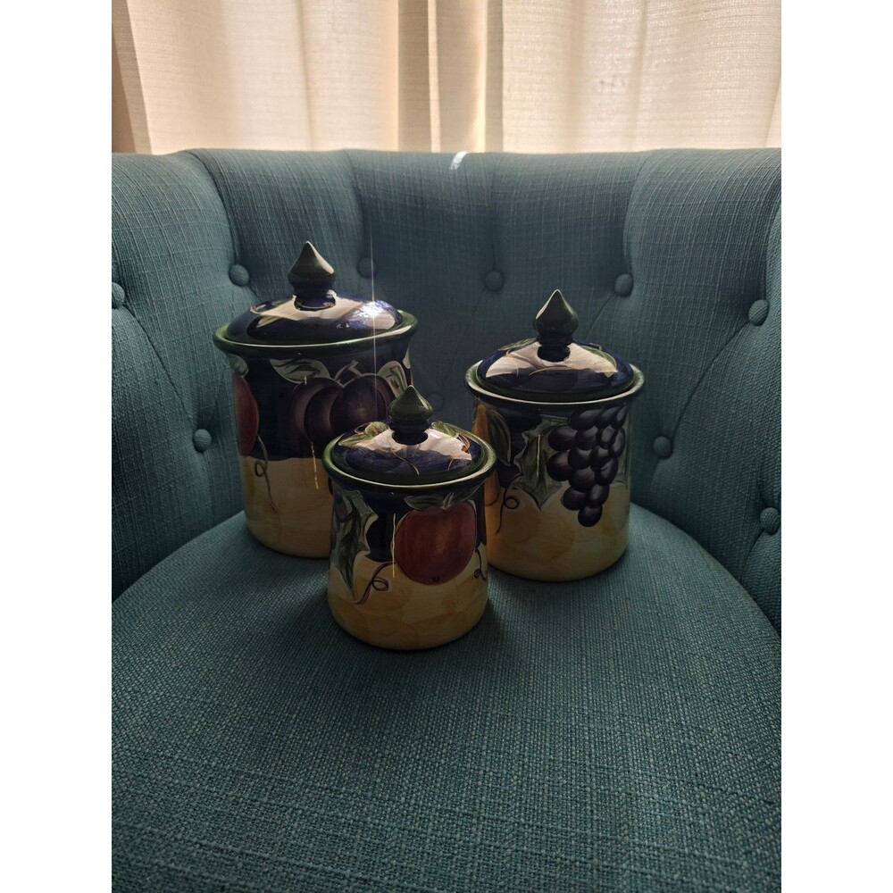Amelia Ceramic Canister 3 piece set